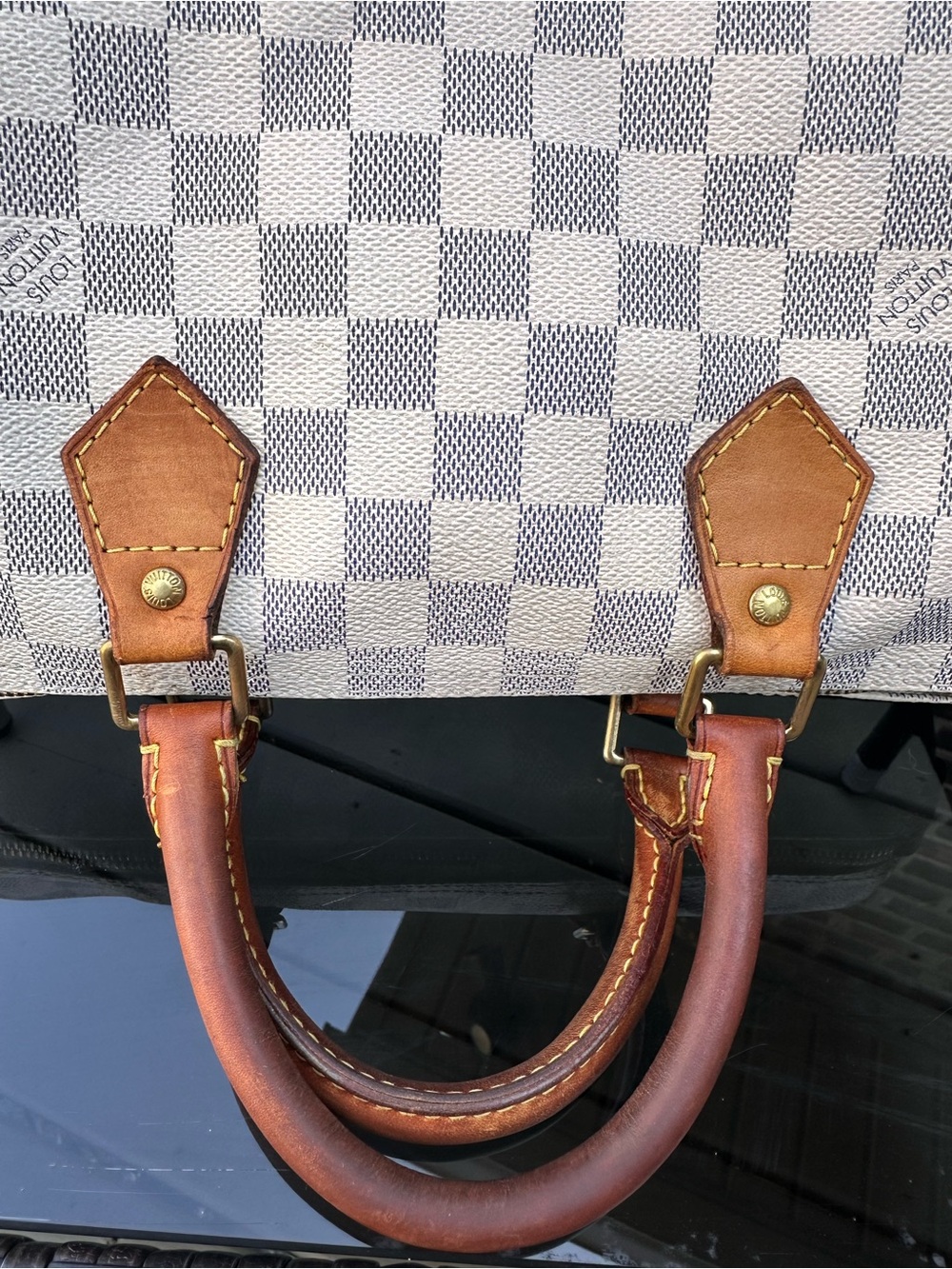 Louis Vuitton Speedy 30 in Azure Damier - Picture 9 of 11